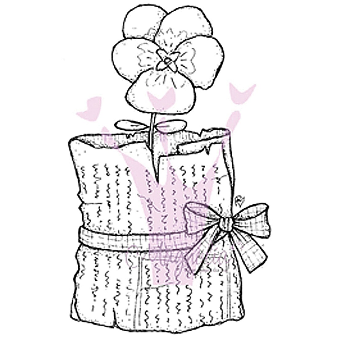 Chasing Butterflies Cling Stamp 6.5x3.5 Package wrapped Violet
