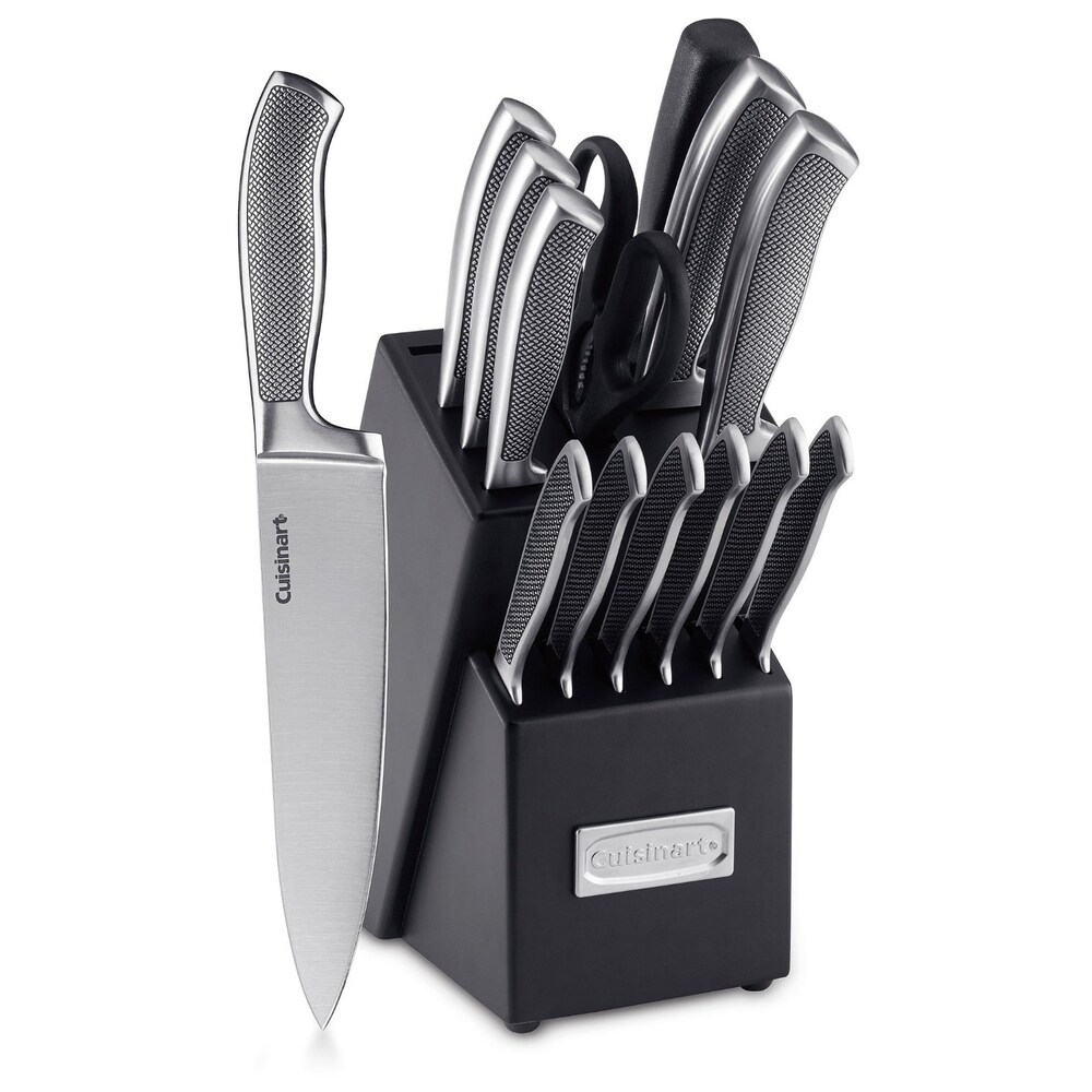 White and Gold Knife Set with Block- 6 PC White and Gold Kitchen Knife Set  with Magnetic Knife Holder Includes White and Gold Knives and Ashwood