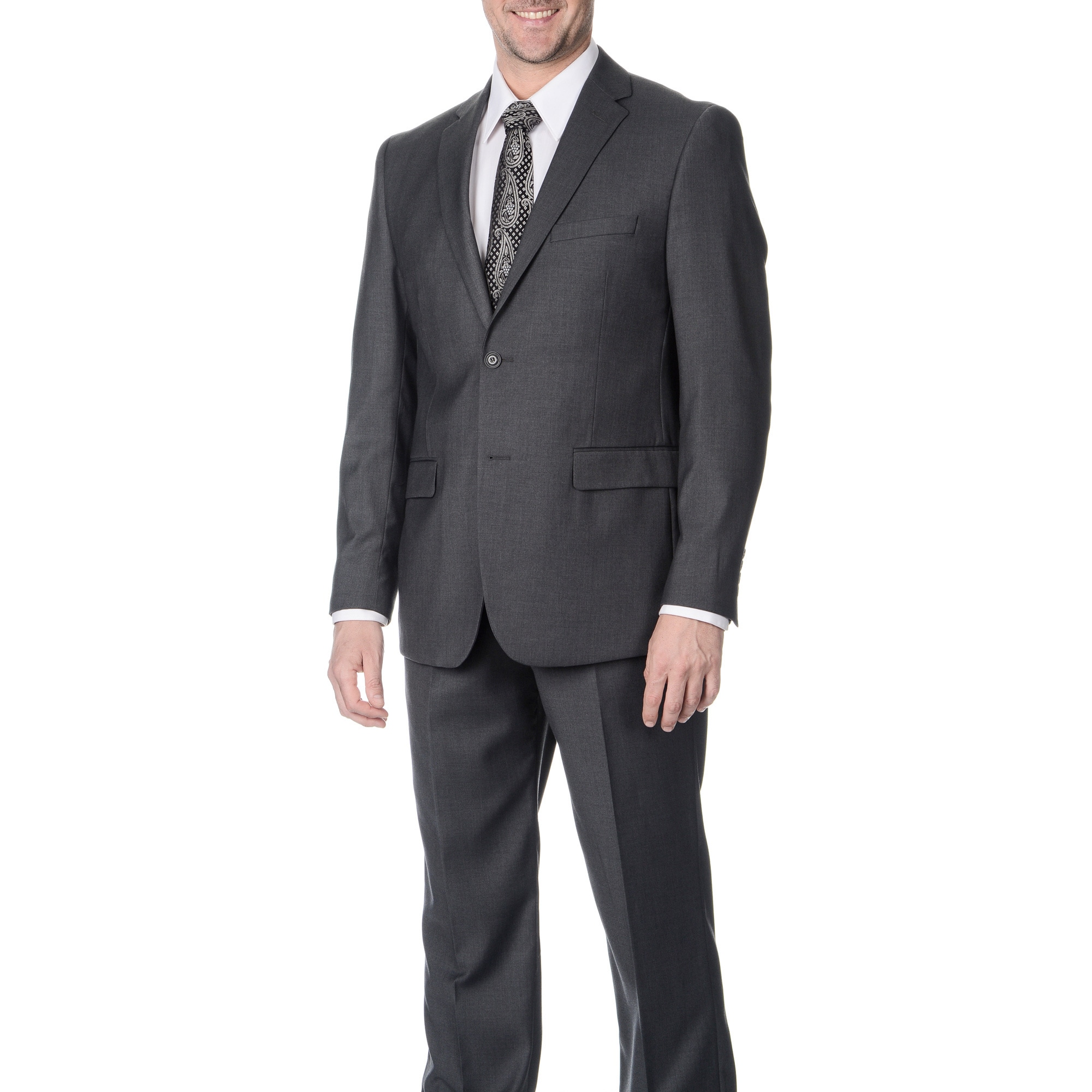 West End Mens Young Look Slim Fit 2 button Grey Suit