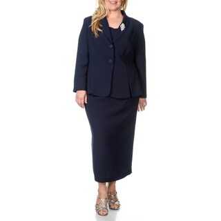 Giovanna Signature Women's Plus-size 2-piece Skirt Suit - Overstock ...