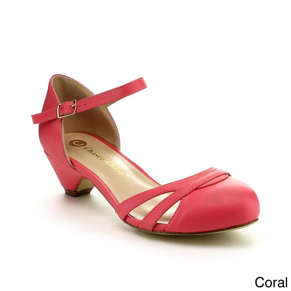 coral kitten heel sandals