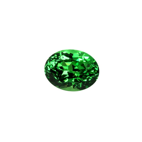 Oval-cut 6.36x8.45mm 2ct TGW Green Tsavorite Stone