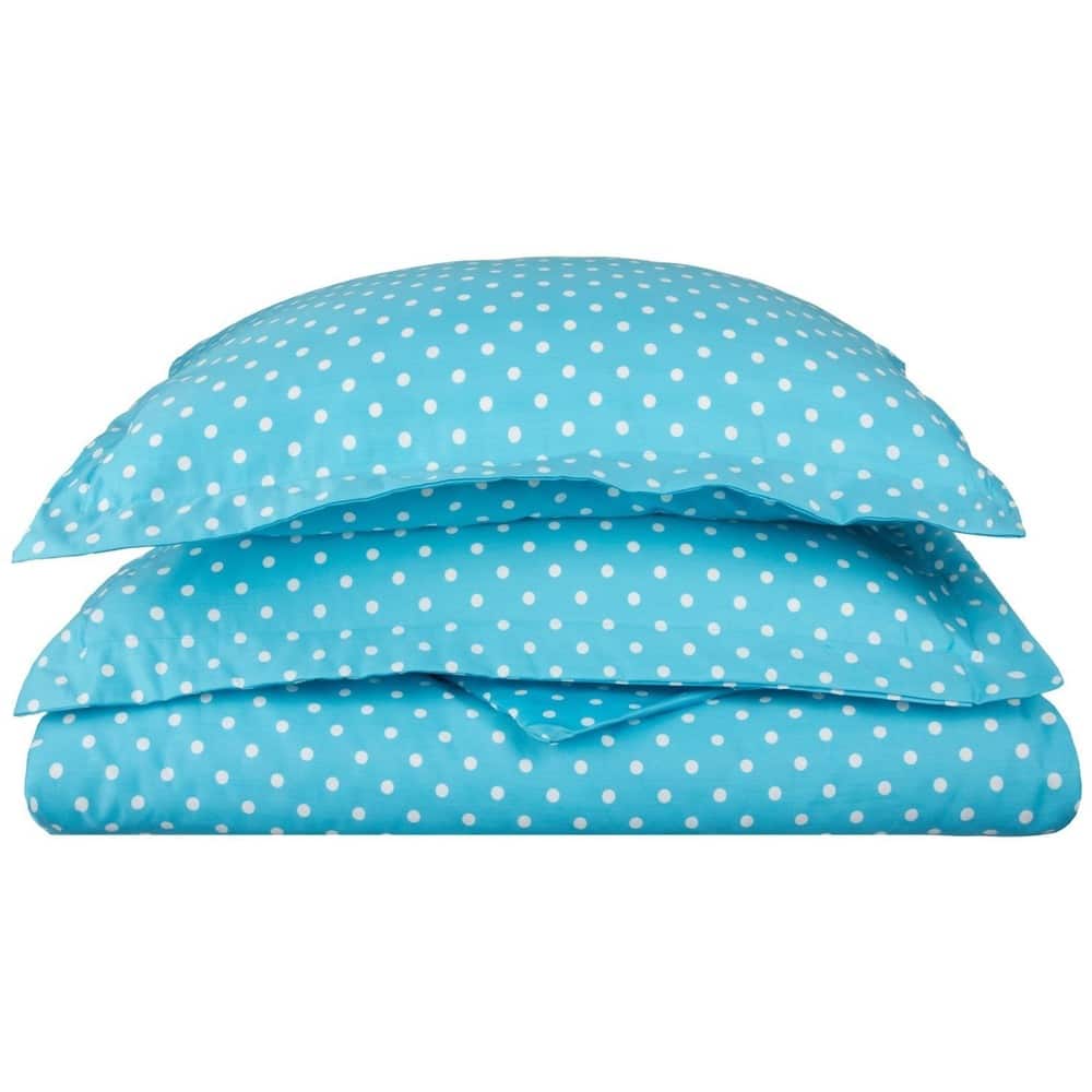 Superior Thread Count 600TC Polka Dot Cotton Blend Duvet Cover Set
