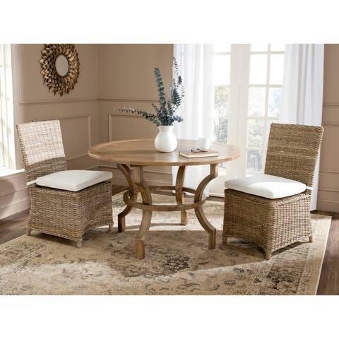 SAFAVIEH Sebesi Kubu Soft Rattan Dining Chair (Set of 2) - 20.5" x 26" x 38.6"