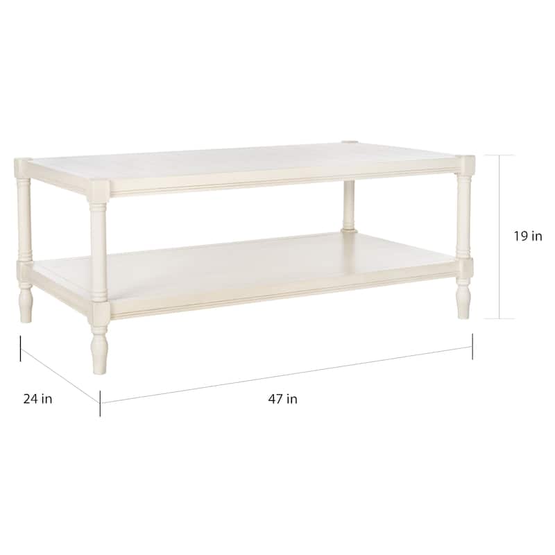 SAFAVIEH Bela White Coffee Table - 47.2" x 23.6" x 18.9"
