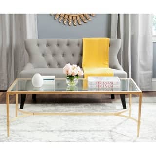 SAFAVIEH Antwan Gold Coffee Table - 50" x 26" x 18"