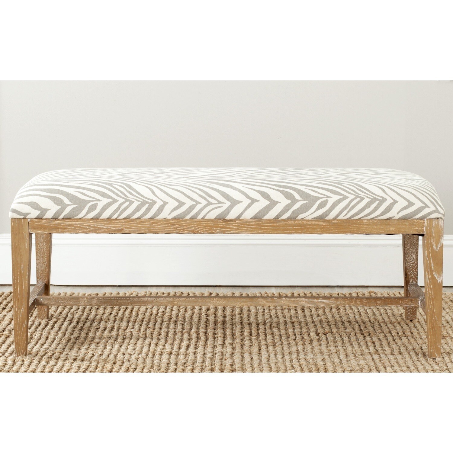 Shop Safavieh Zambia Grey Zebra Bench Free Shipping Today Overstock