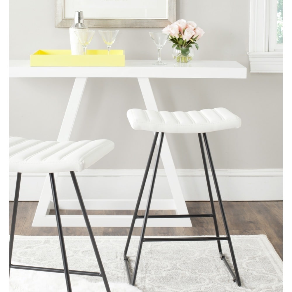 Safavieh Akito White Counter Stool (set Of 2)