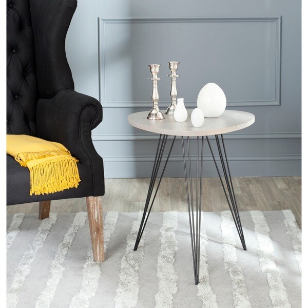 Safavieh Mid Century Wolcott Grey Black Side Table Free Safavieh Mid Century Wolcott Grey Black Side Table