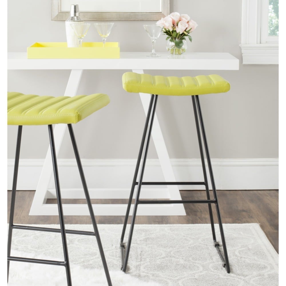 Safavieh Akito Green Barstool (set Of 2)