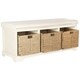 lonan white storage bench