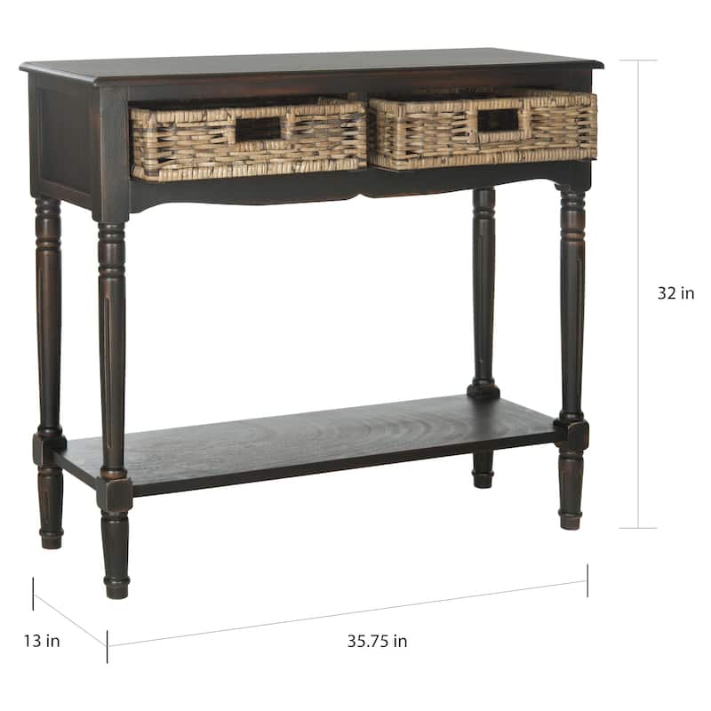 SAFAVIEH Corbin Brown Console - 35.8" x 13" x 31.9"