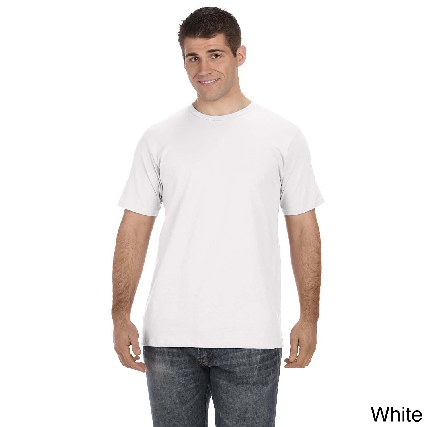 Anvil Mens Organic Cotton Short sleeve Crew neck T shirt Brown Size 4XL