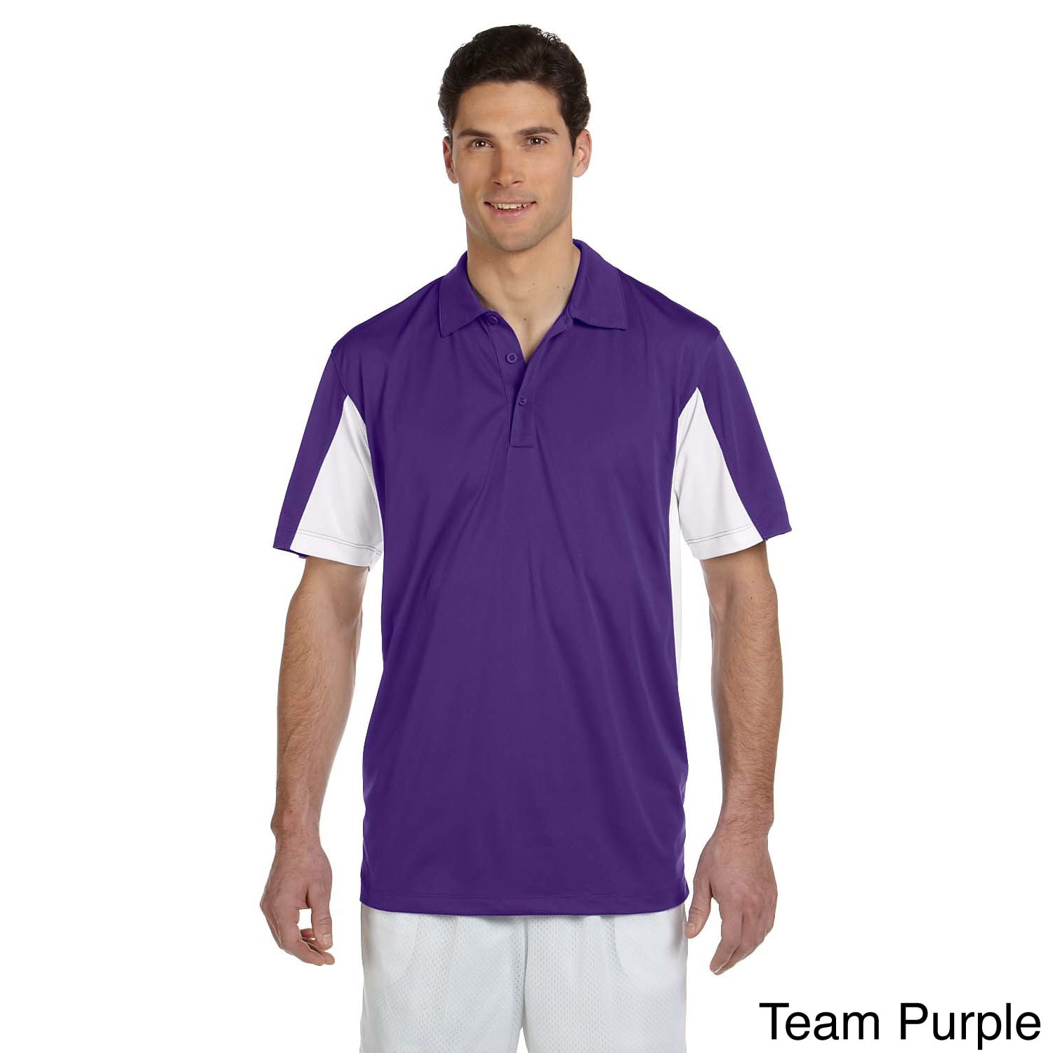 Harriton Mens Side Blocked Micro pique Polo Multi Size XXL