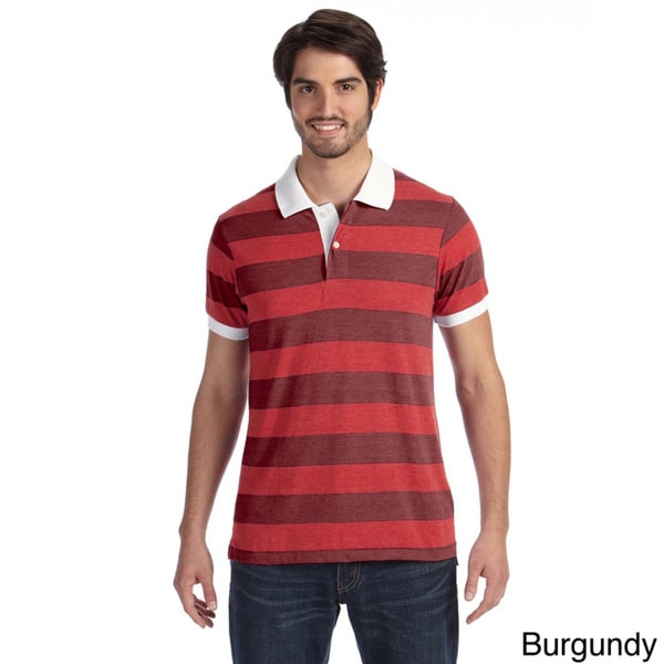 Alternative Mens Striped Short Sleeve Polo Shirt