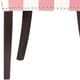 preview thumbnail 7 of 7, SAFAVIEH Dining Lester Pink/ White Stripe Dining Chairs (Set of 2) - 22" x 24.8" x 36.4"