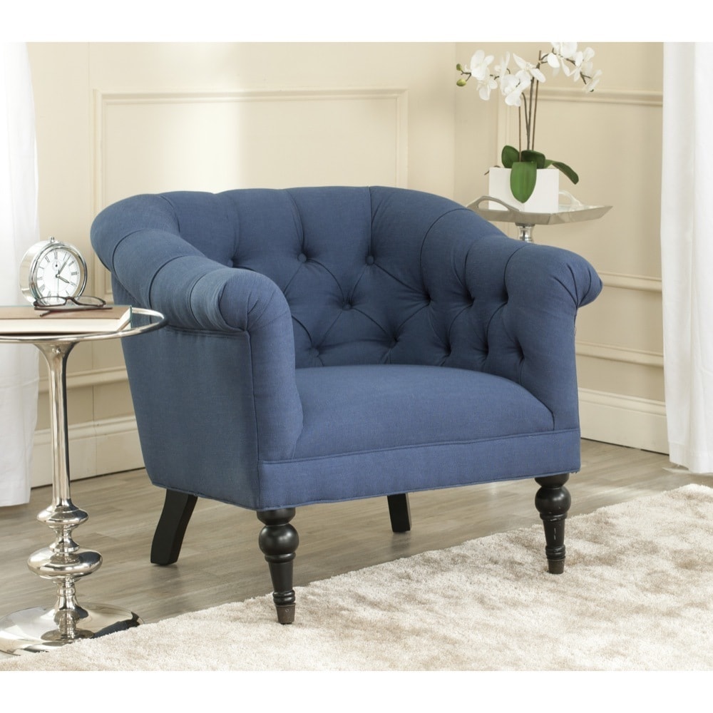 Safavieh Nicolas Steel Blue Viscose Blend Club Chair