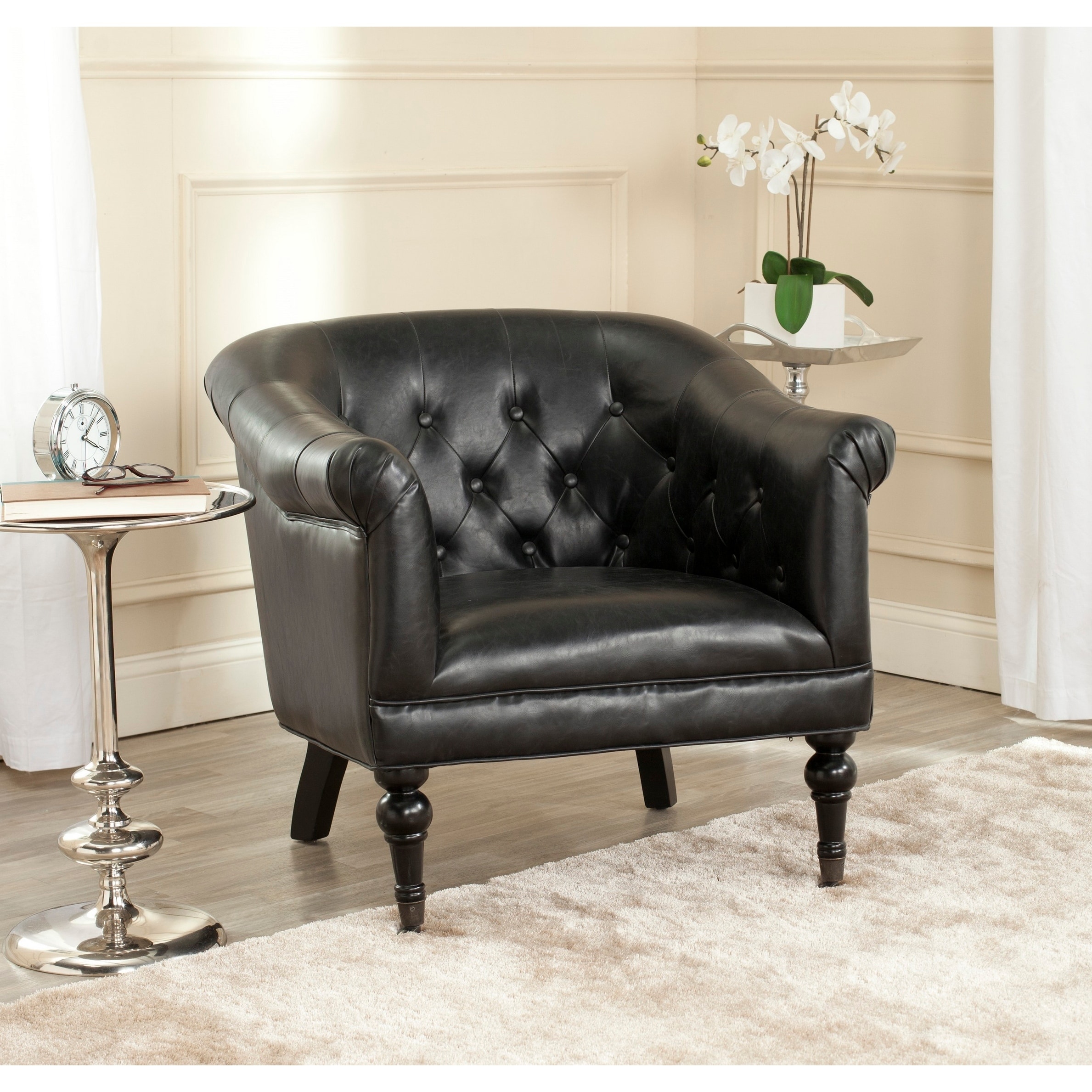 Safavieh Nicolas Antique Black Club Chair