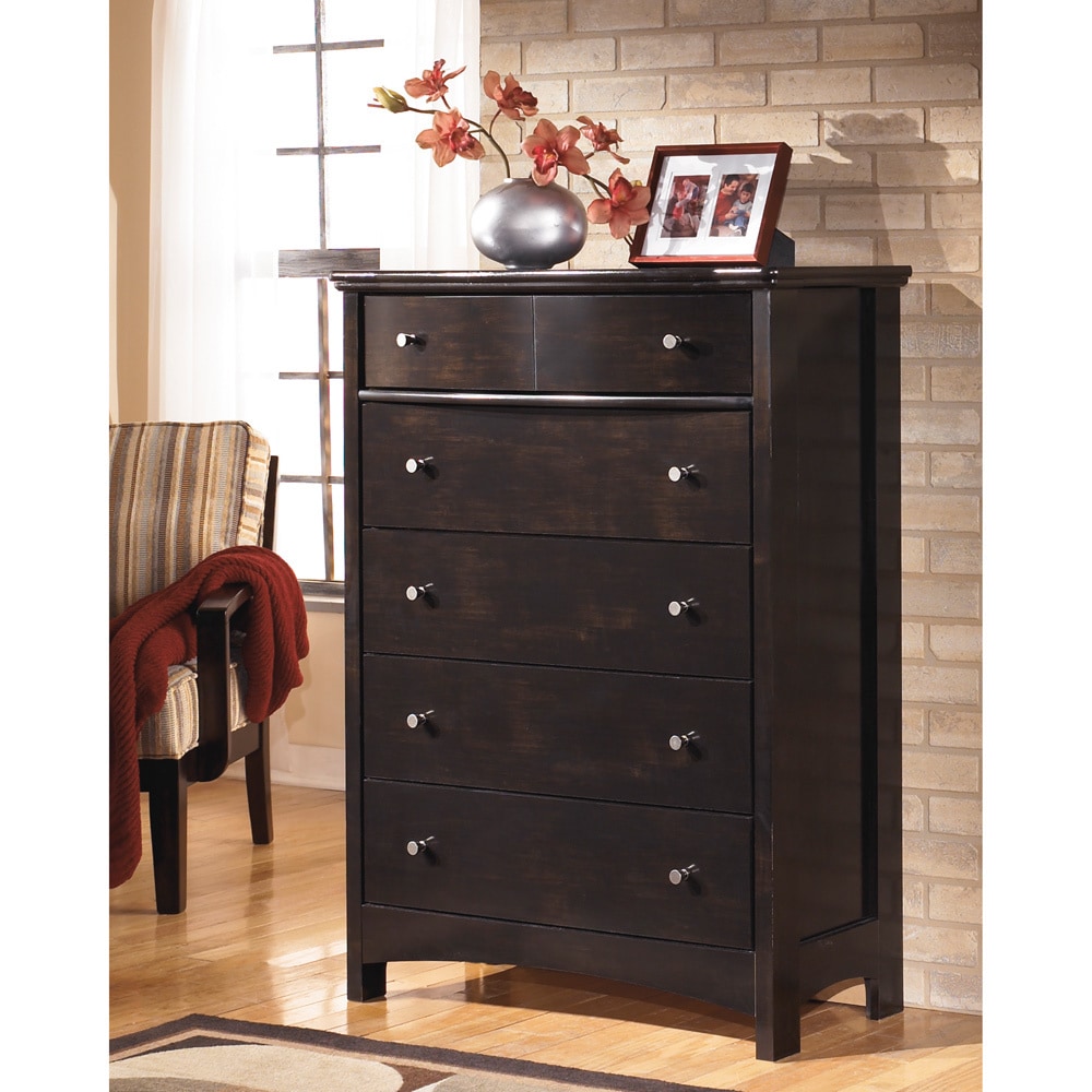 Signature Design By Ashley Harmony Dark Brown 5 drawer Chest