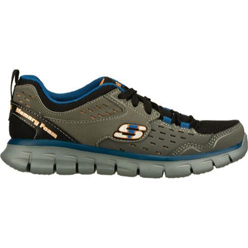 Boys Skechers Synergy Immunity Charcoal/Blue   Shopping