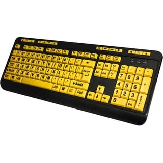 Adesso EasyTouch 132 - Luminous 4X Large Print Multimedia Desktop Keyboard