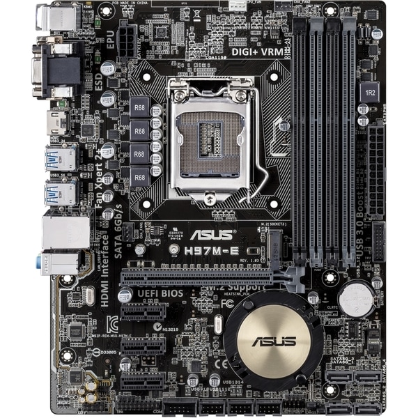 Asus H97M E/CSM Desktop Motherboard   Intel H97 Express Chipset   Soc Motherboards