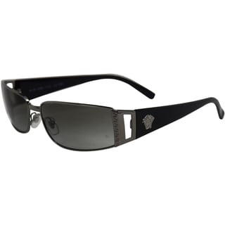 Versace Unisex 'VE 2021 1001/11' Pewter/Grey Gradient Lens Sunglasses ...