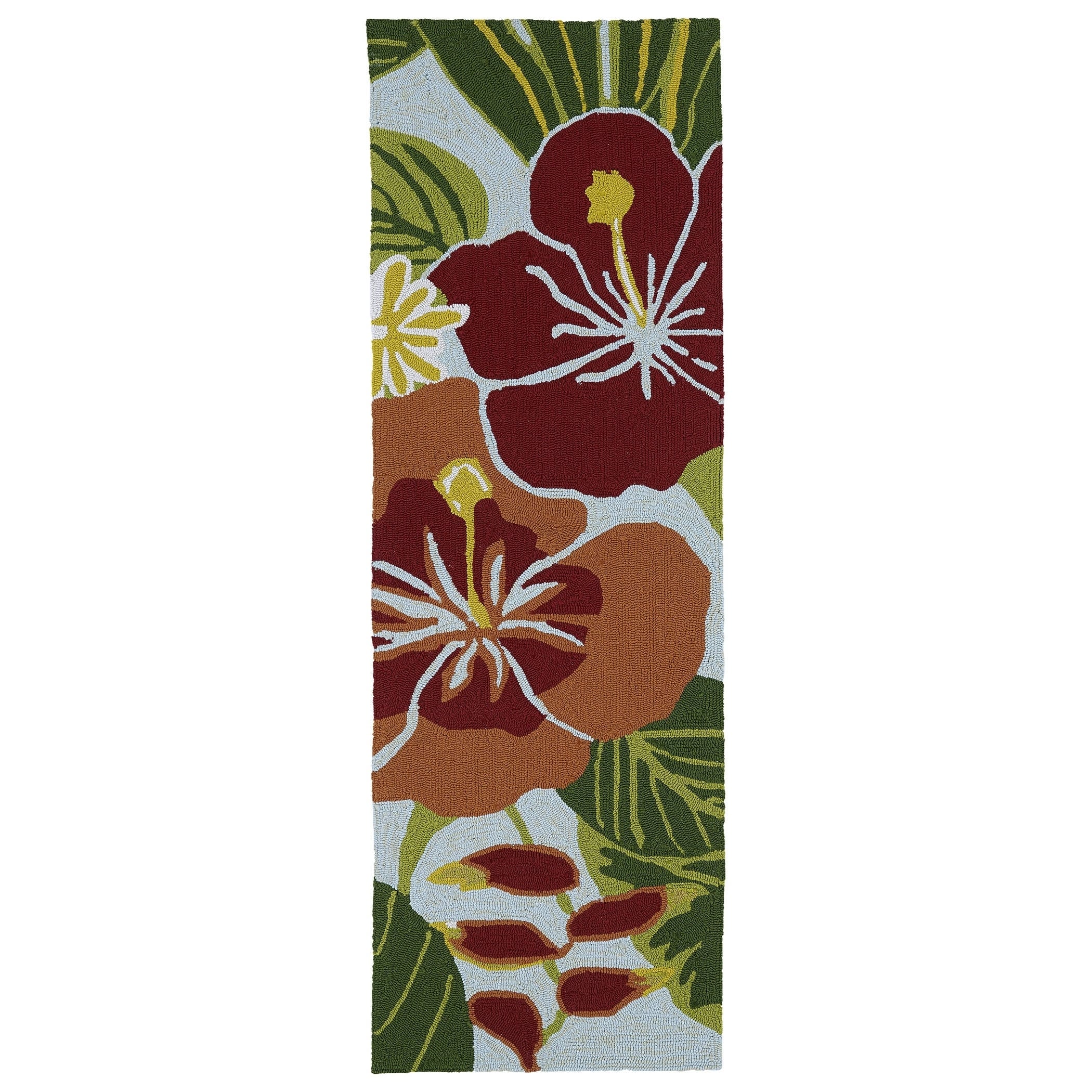 Indoor/outdoor Luau Blue Jungle Rug (2 X 6)