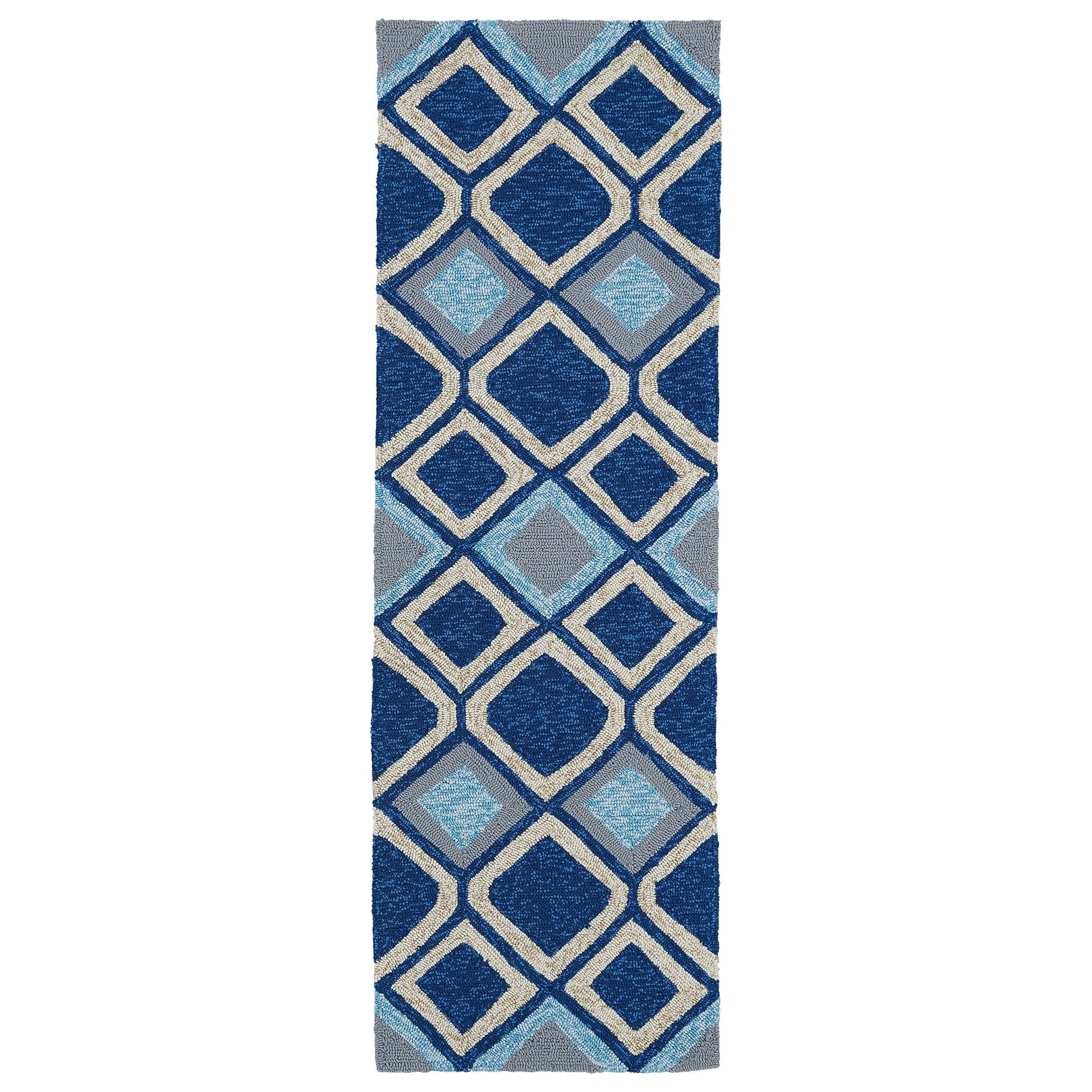 Indoor/outdoor Fiesta Moroccan Blue Rug (2 X 6)