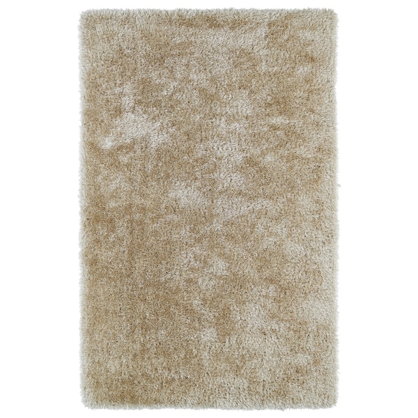Hand-Tufted Silky Shag Beige Rug (8' x 10')