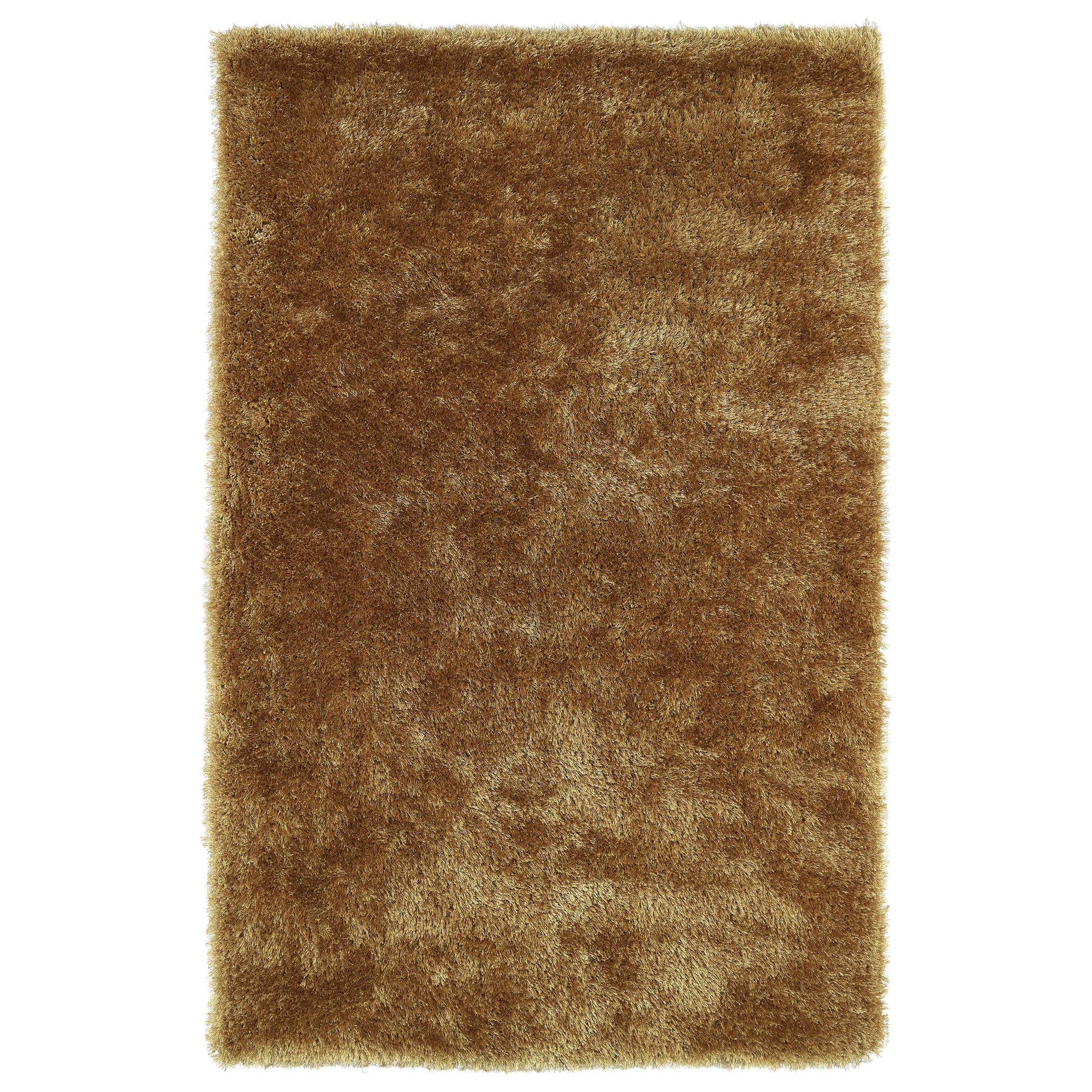 Hand tufted Silky Shag Gold Rug (2 X 3)