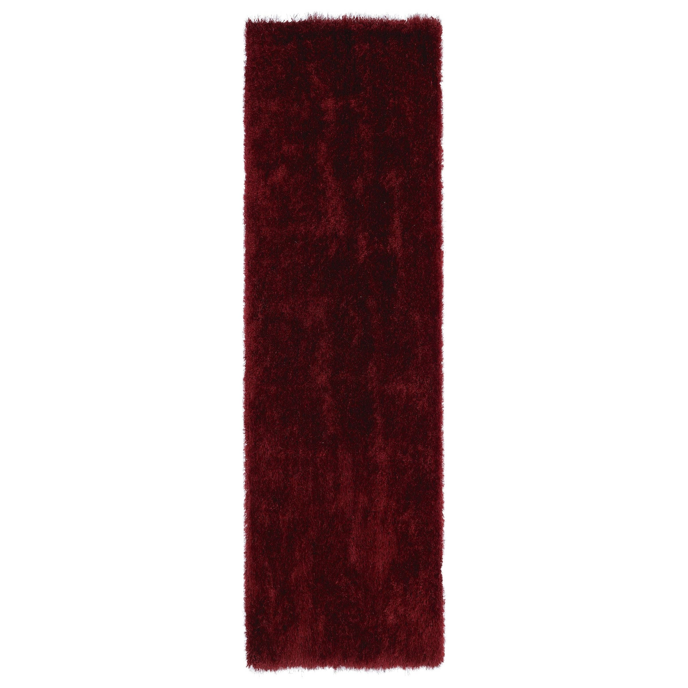 Hand tufted Silky Shag Brick Rug (23 X 8)