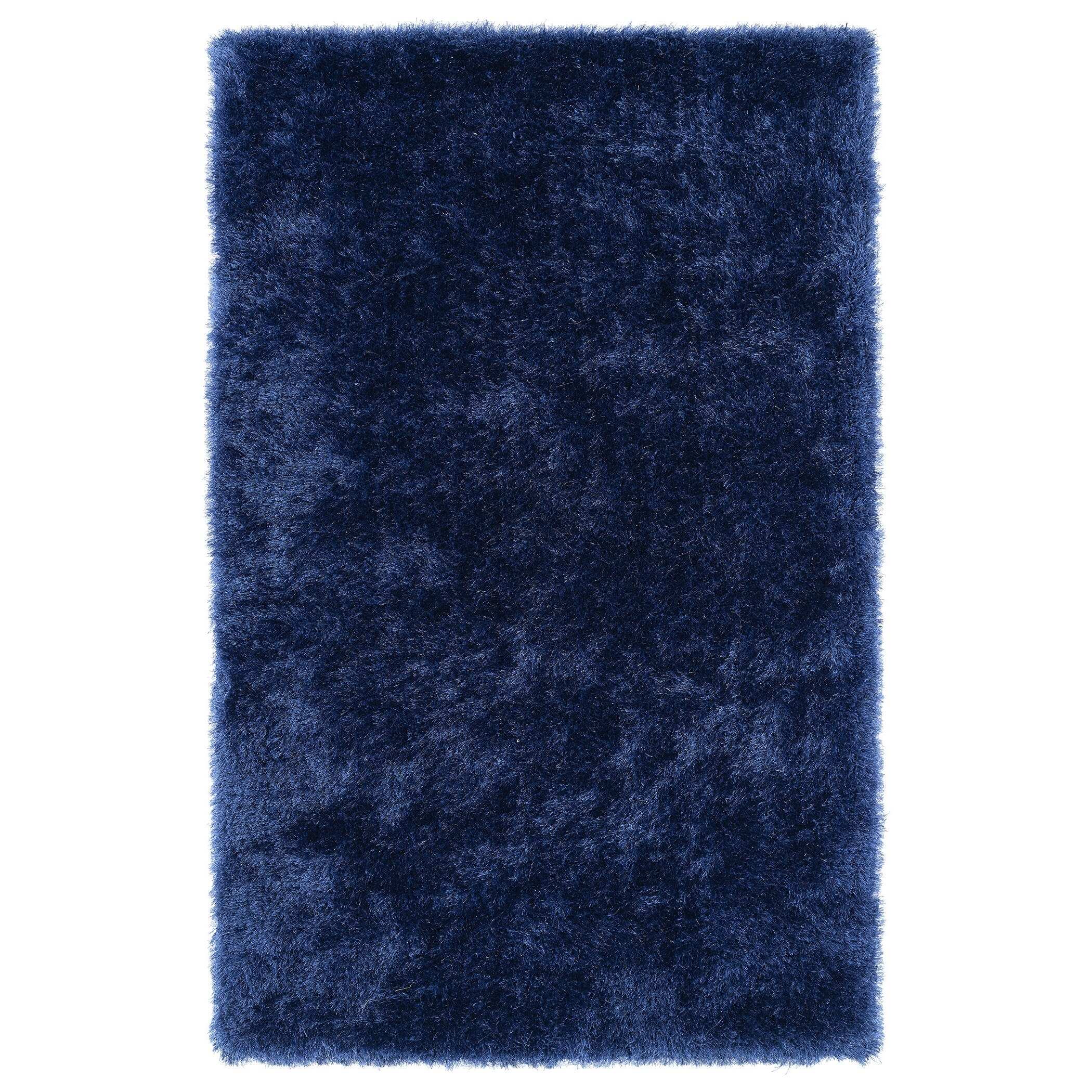 Hand tufted Silky Shag Denim Rug (2 X 3)