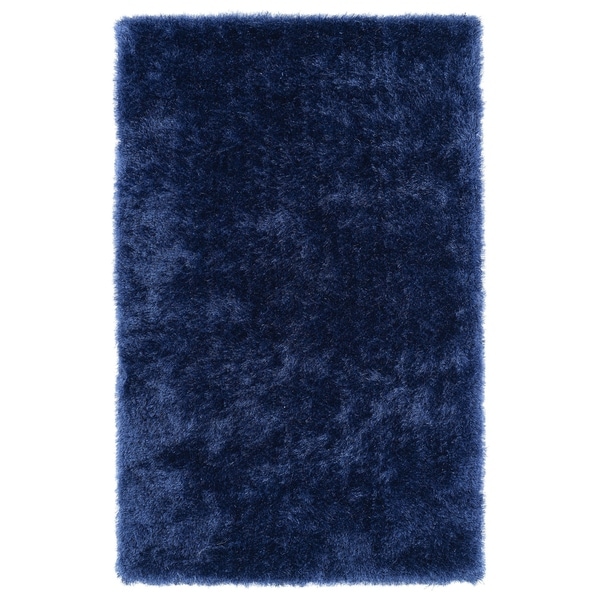 Hand-Tufted Silky Shag Denim Rug (5' x 7') - 5' x 7'