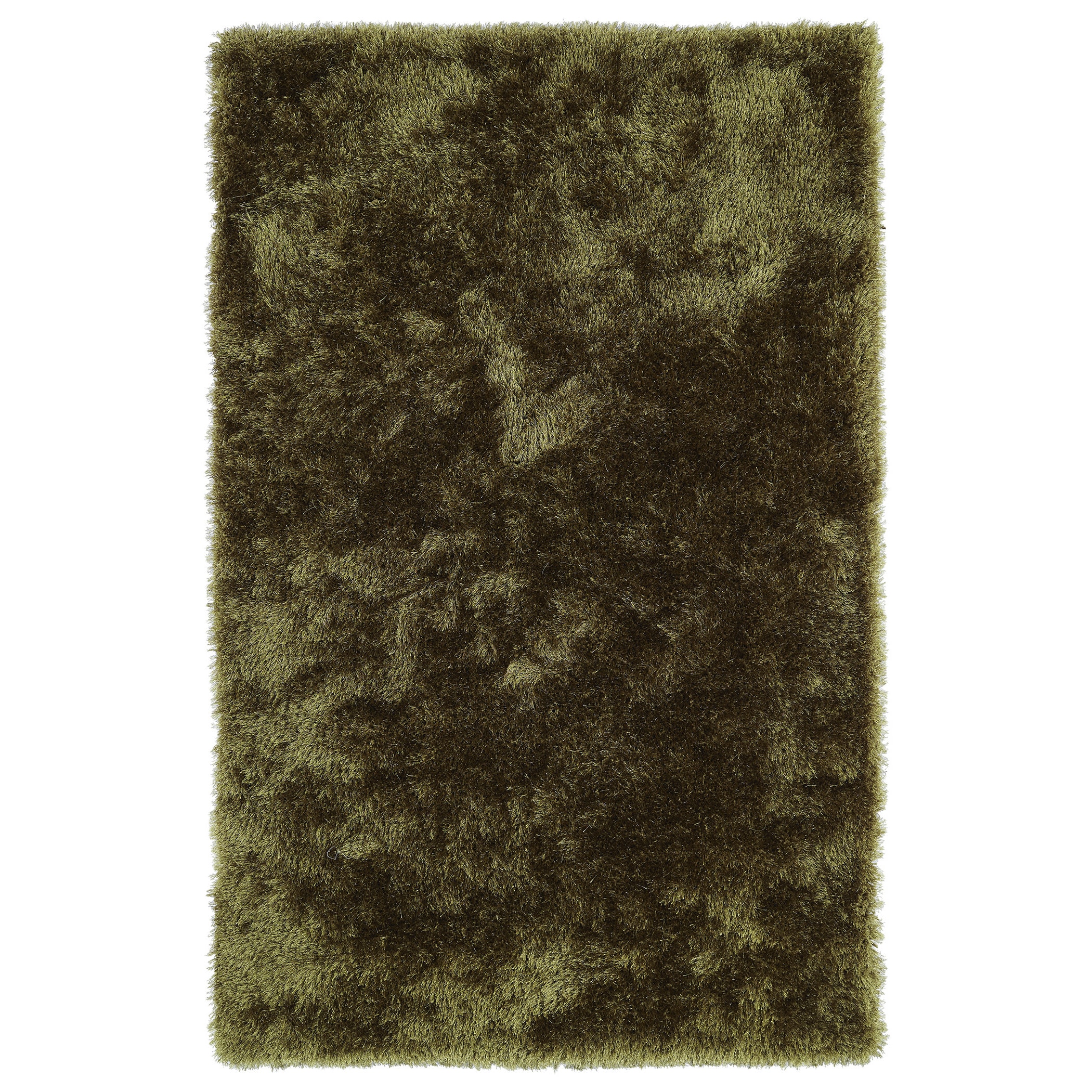 Hand tufted Silky Shag Olive Rug (2 X 3)