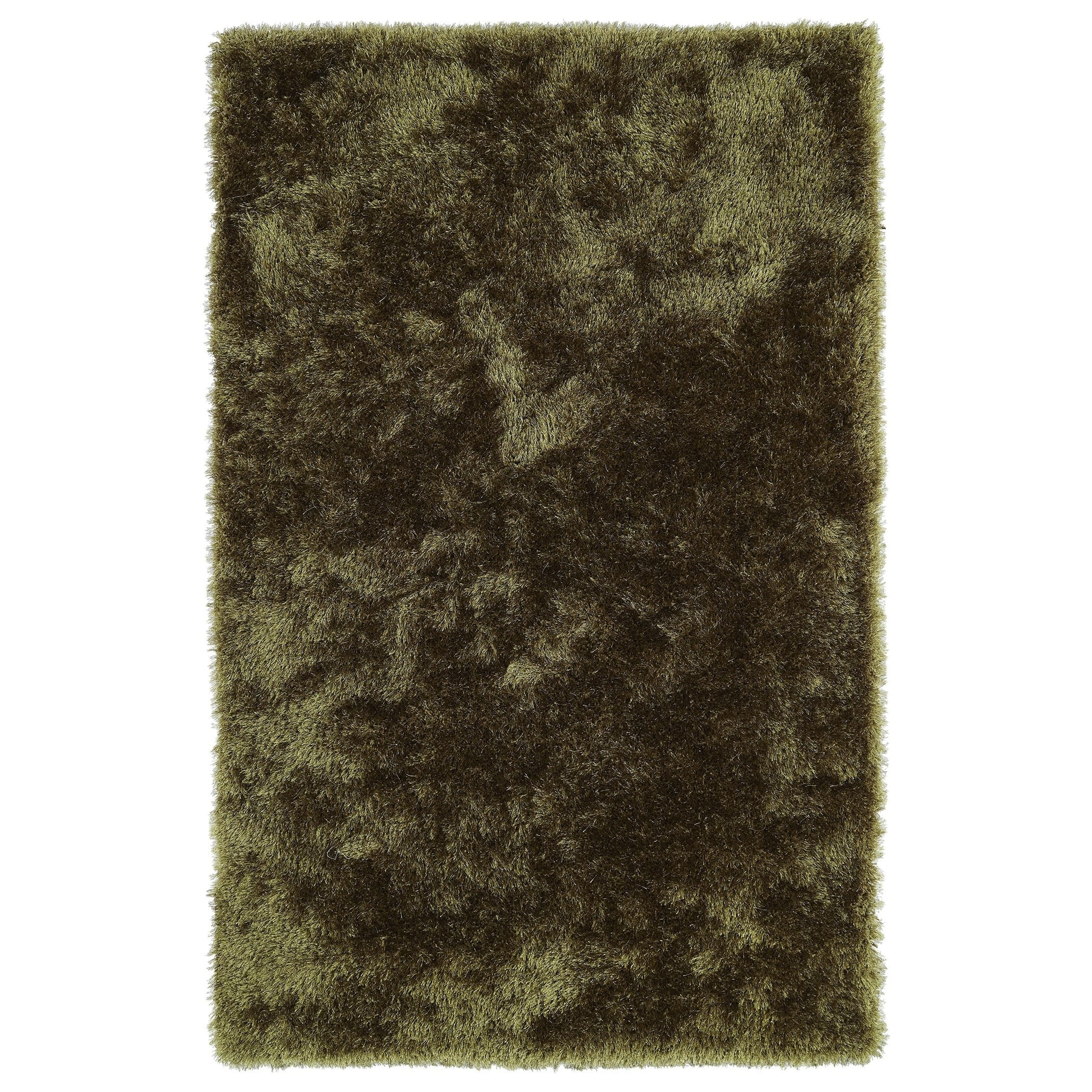 Hand tufted Silky Shag Olive Rug (5 X 7)