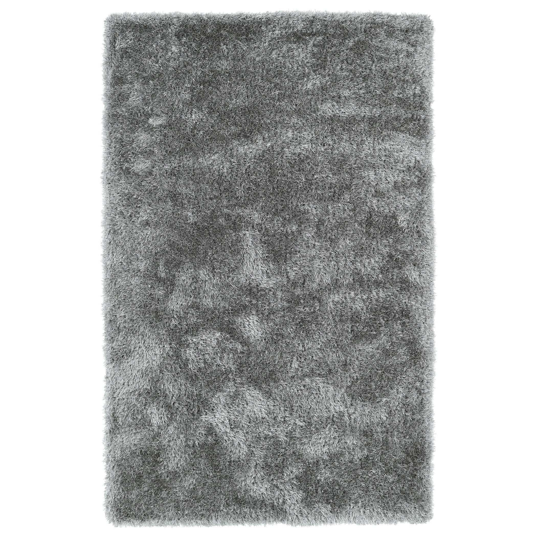 Hand tufted Silky Shag Silver Rug (3 X 5)