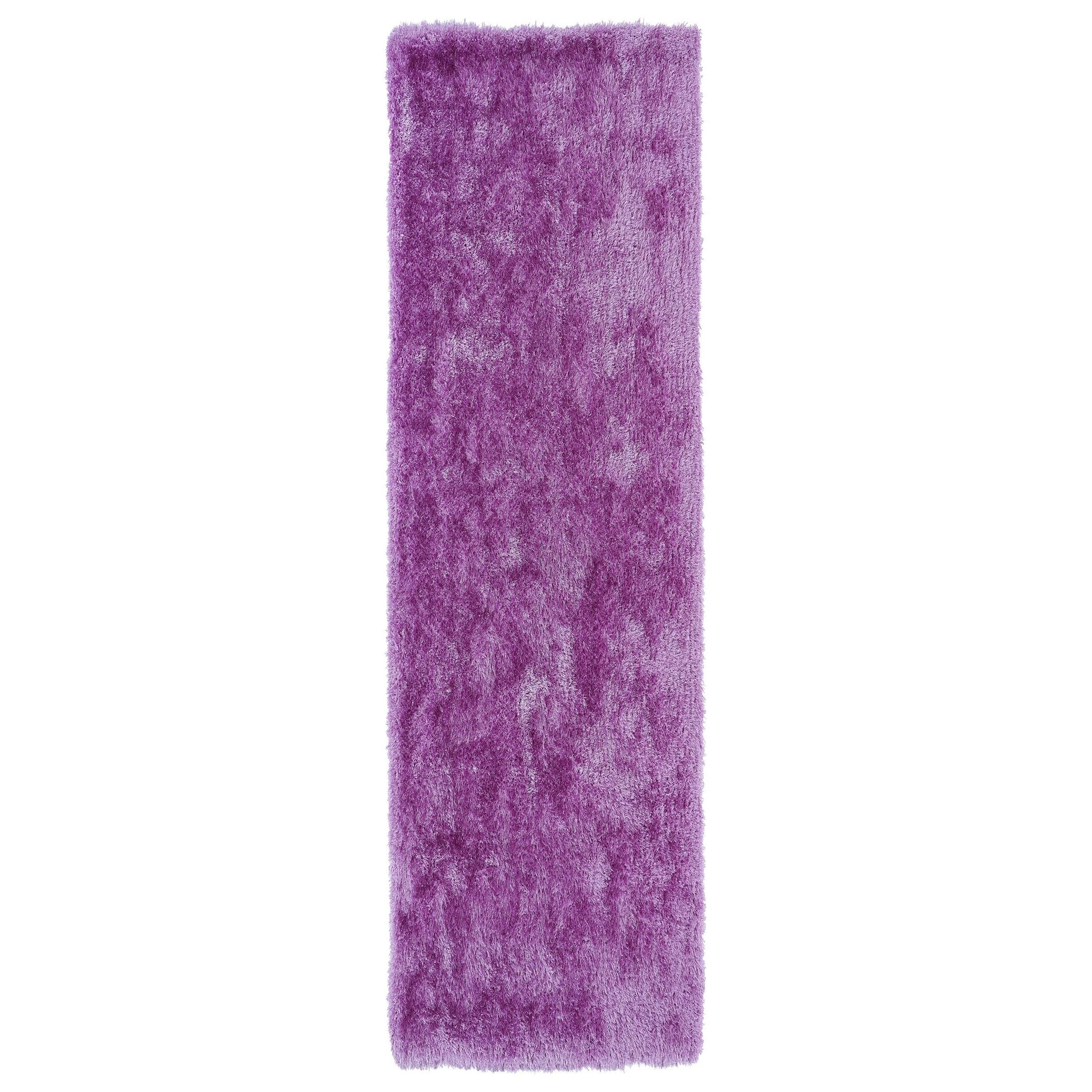 Hand tufted Silky Shag Lilac Rug (23 X 8)