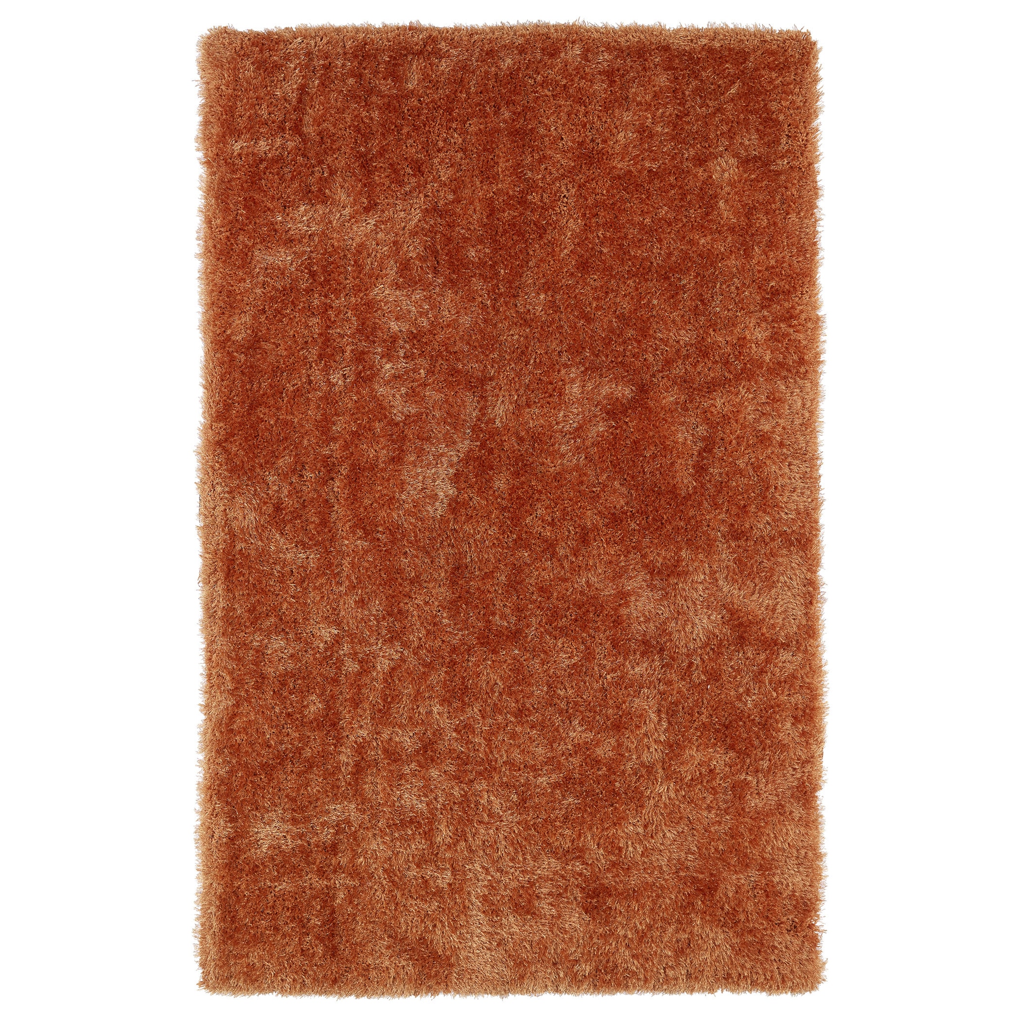 Hand tufted Silky Shag Orange Rug (2 X 3)