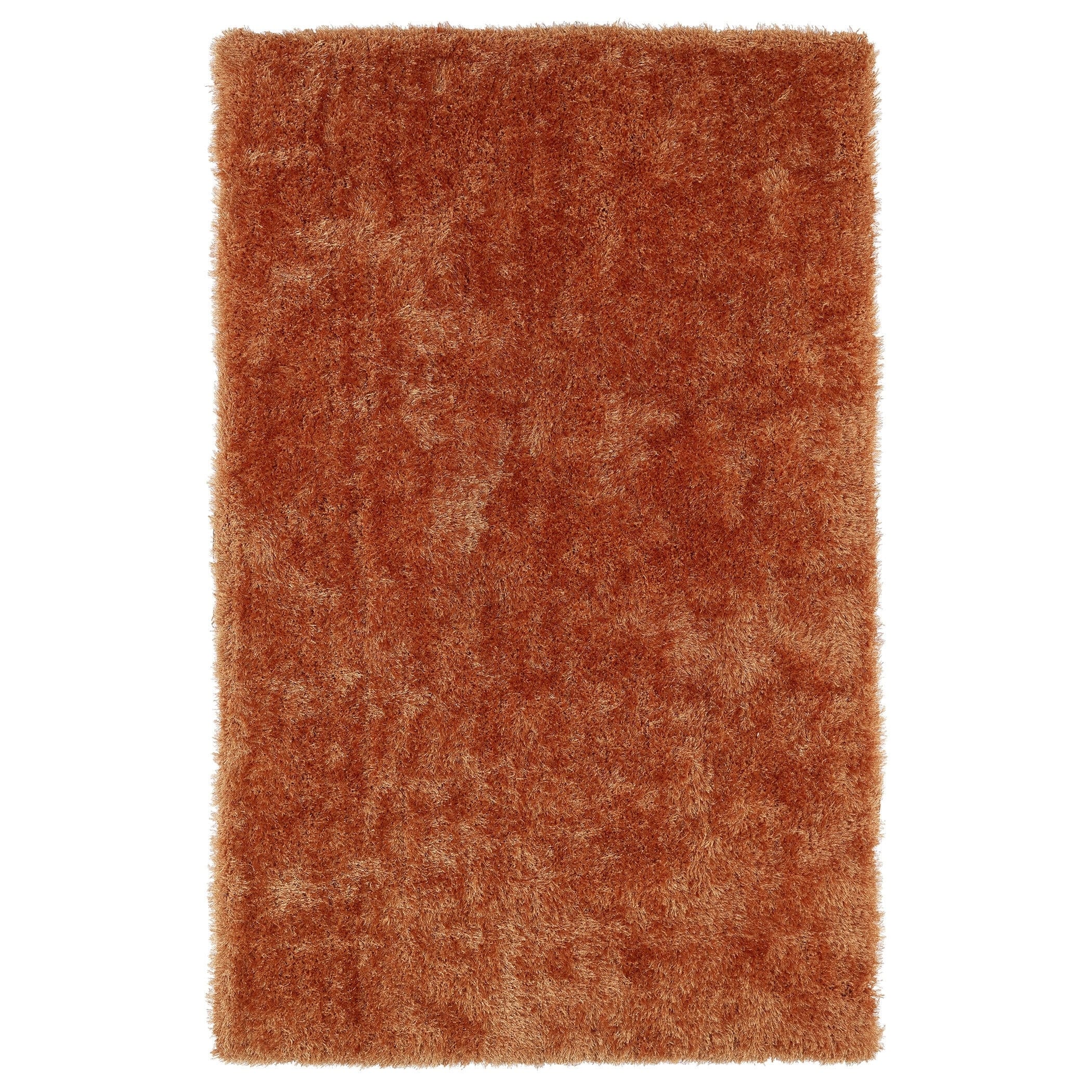 Hand tufted Silky Shag Orange Rug (5 X 7)