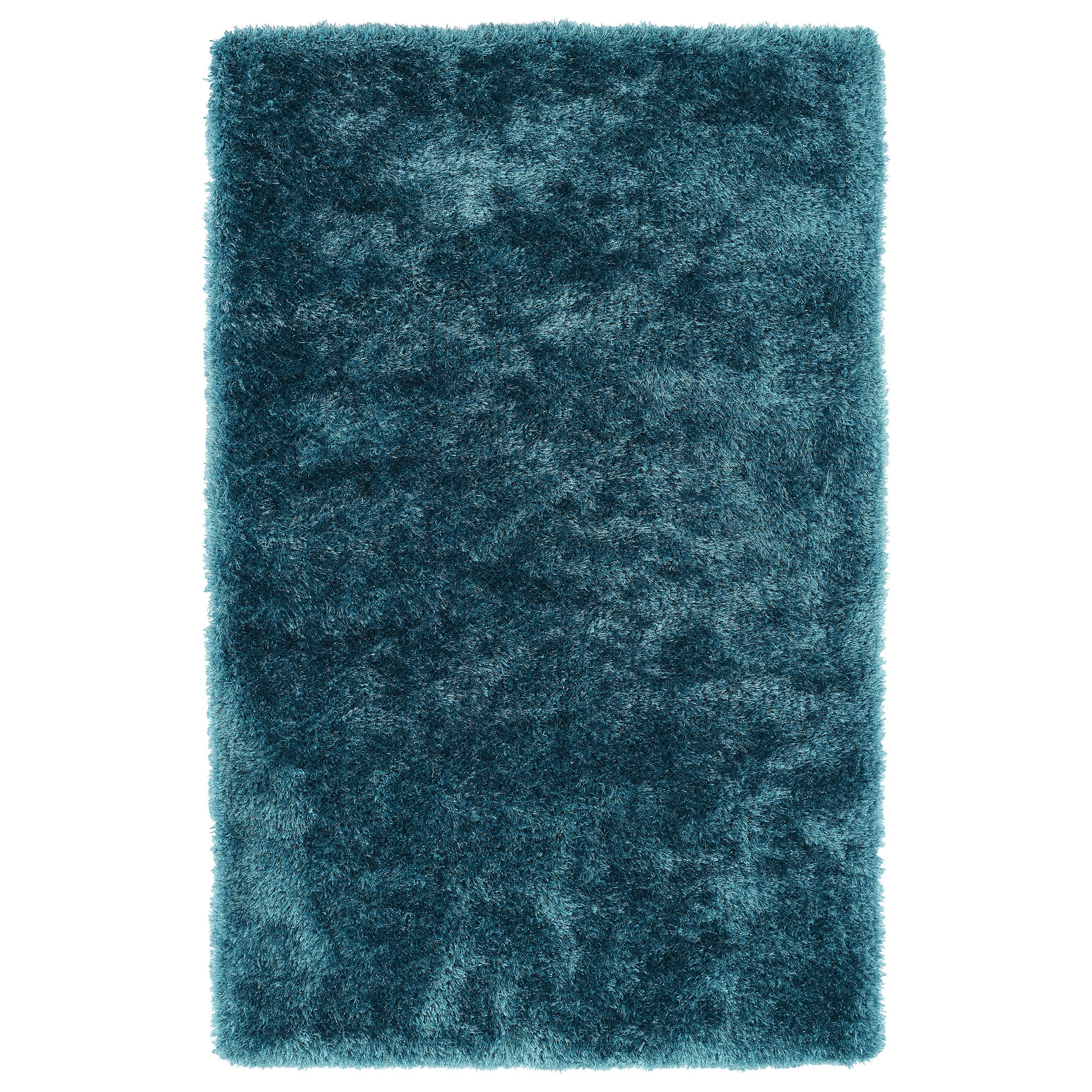 Hand tufted Silky Shag Teal Rug (3 X 5)