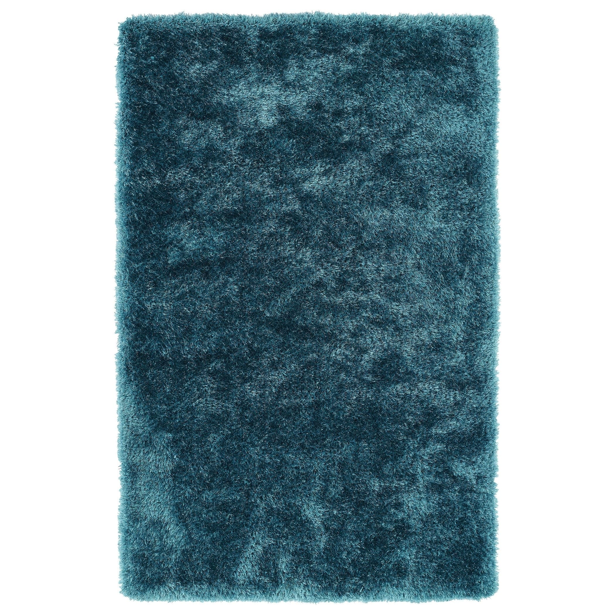 Hand tufted Silky Shag Teal Rug (8 X 10)