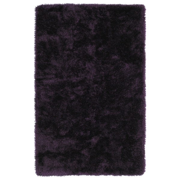 Hand-Tufted Silky Shag Purple Rug (2' x 3') - 2' x 3'