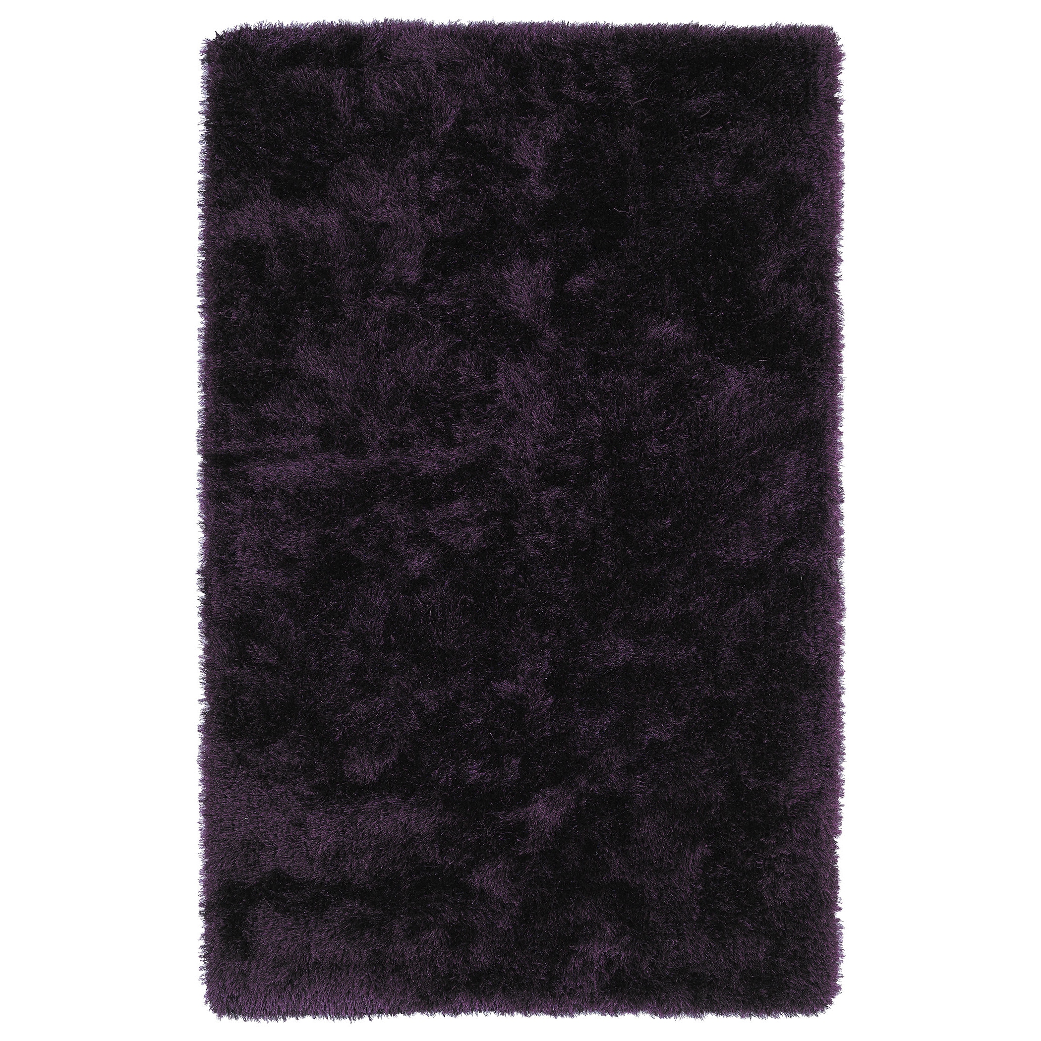 Hand tufted Silky Shag Purple Rug (2 X 3)