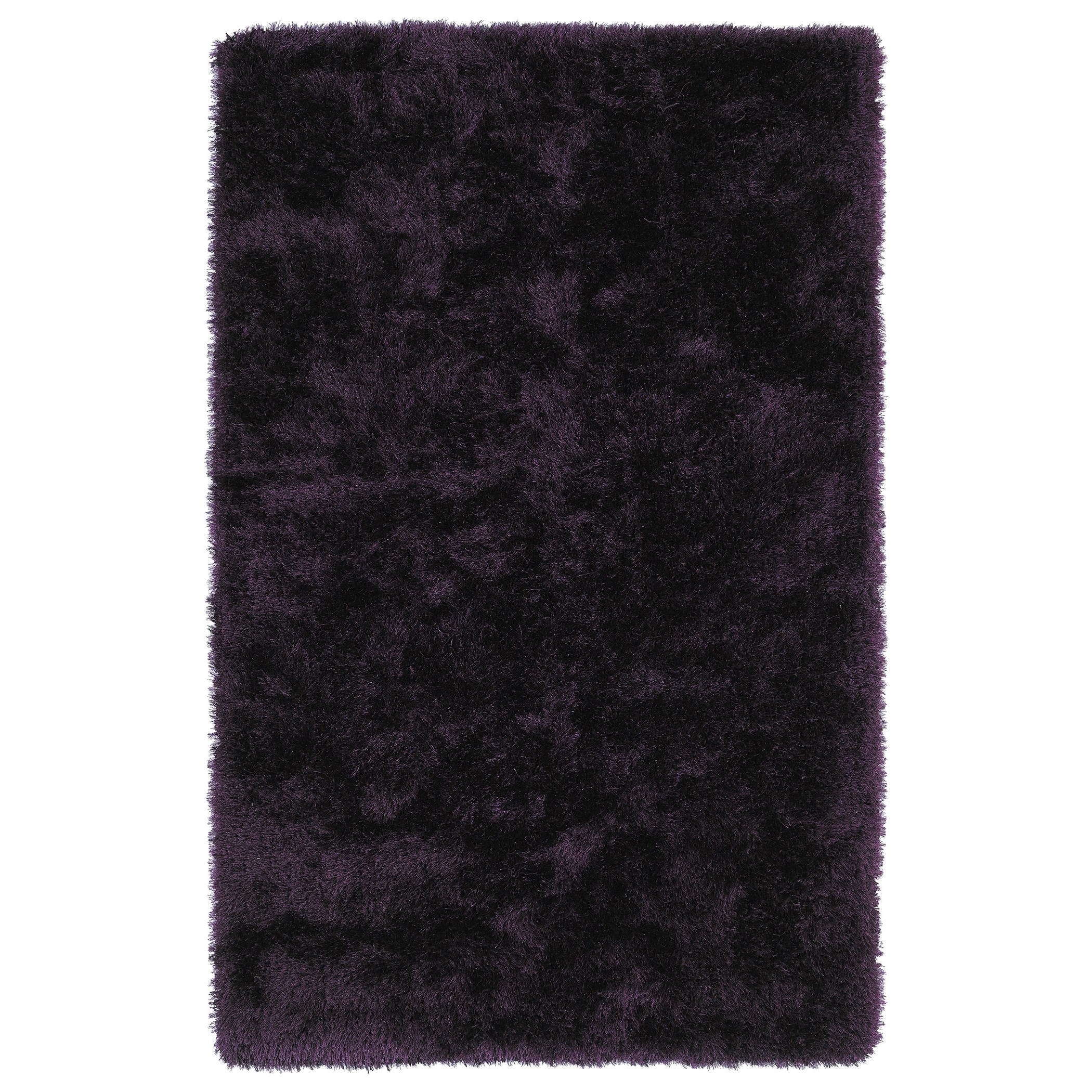 Hand tufted Silky Shag Purple Rug (5 X 7)