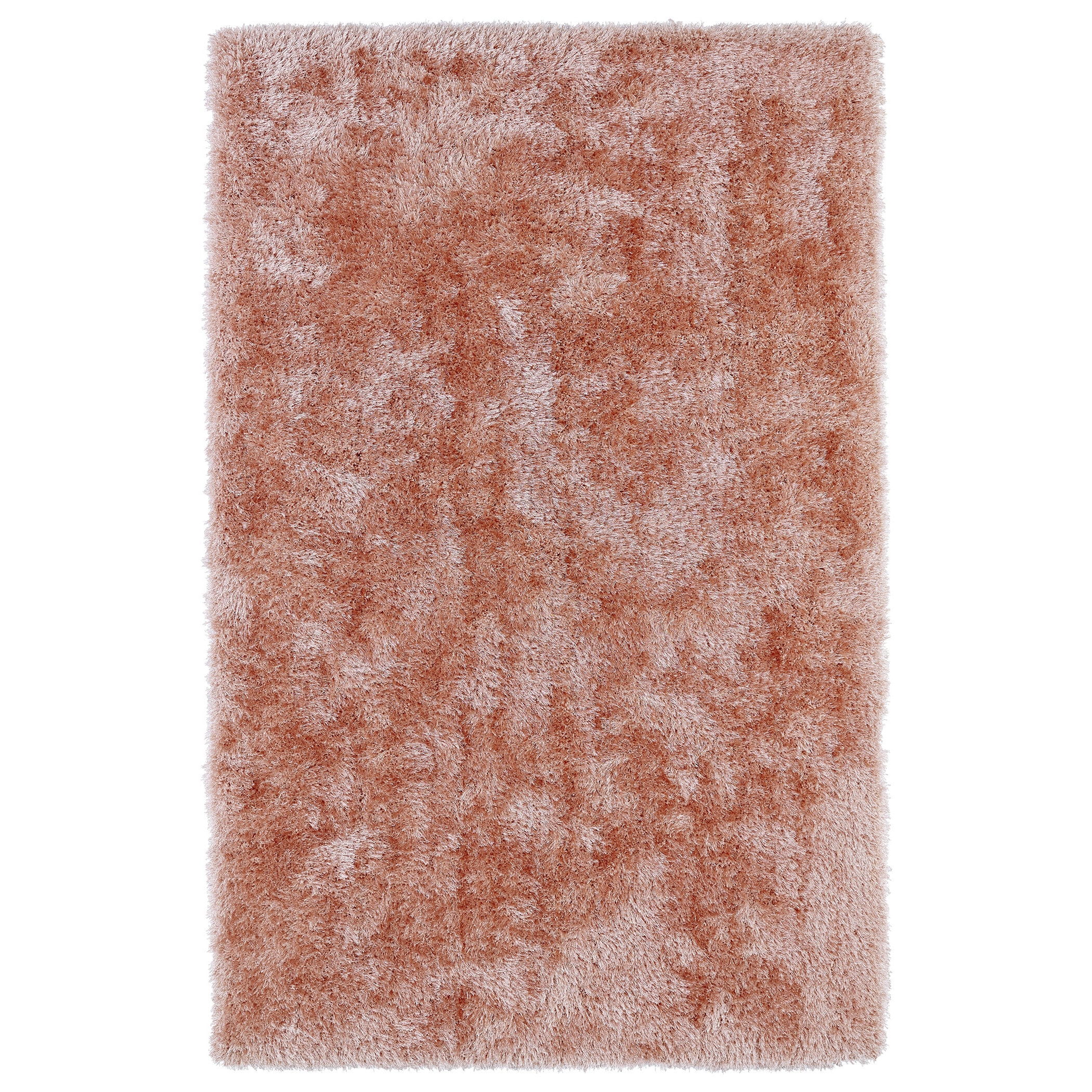 Hand tufted Silky Shag Salmon Rug (9 X 12)