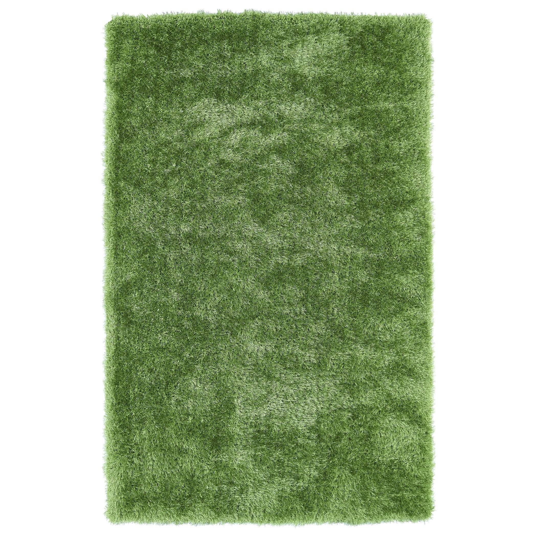 Hand tufted Silky Shag Lime Green Rug (5 X 7)