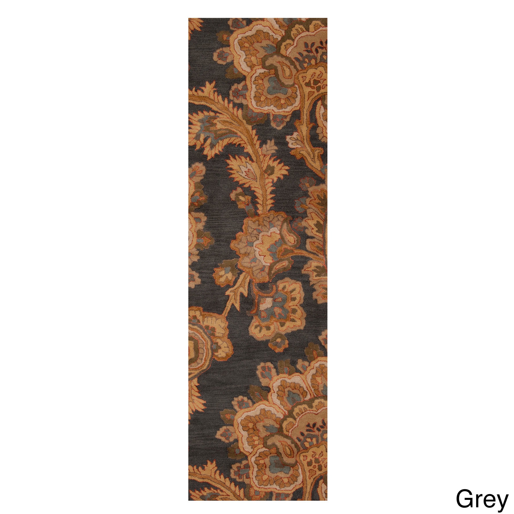 Hand tufted Wool Transitional Paisley Runner Rug (26 X 8)