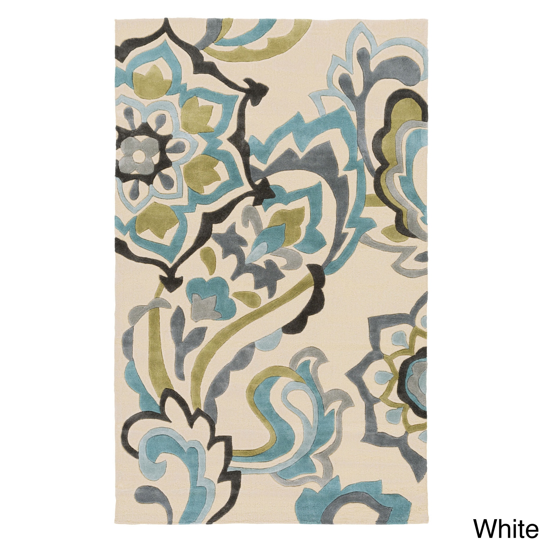 Hand tufted Floral Contemporary Accent Rug (2 X 3)