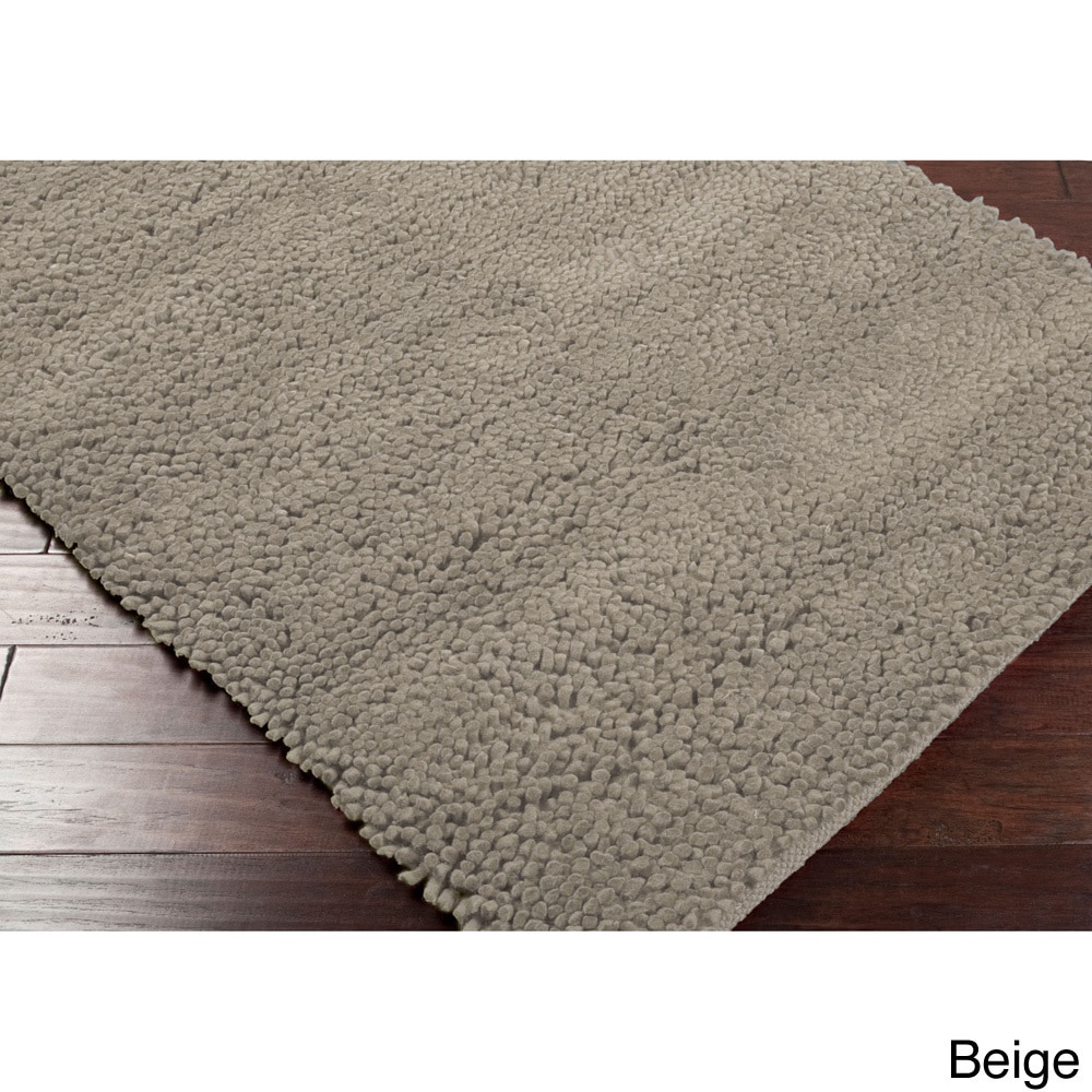 Hand Woven Kate New Zealand Felted Wool Shag Area Rug (5 X 8)